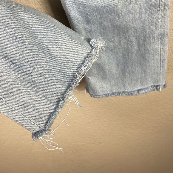 Agolde Riley High Rise Straight Crop Jeans in Shatter Light Blue Sz 24 - Picture 6 of 15